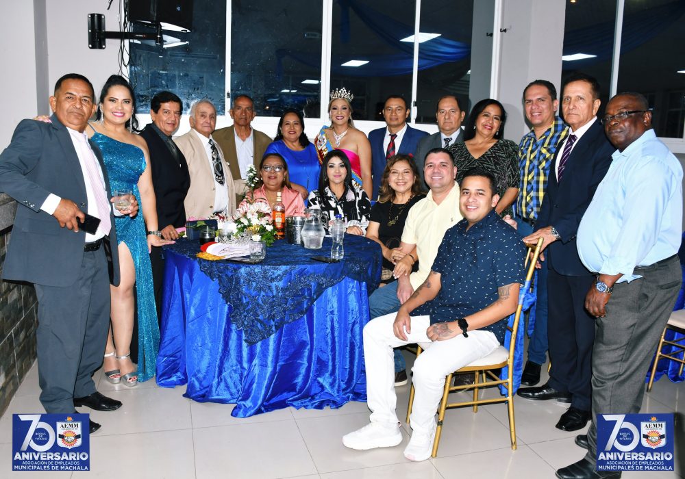 ASOCIACIÓN DE EMPLEADOS MUNICIPALES DEL GAD MACHALA NOCHE DE GALA 70 AÑOS BODAS DE TITANIO